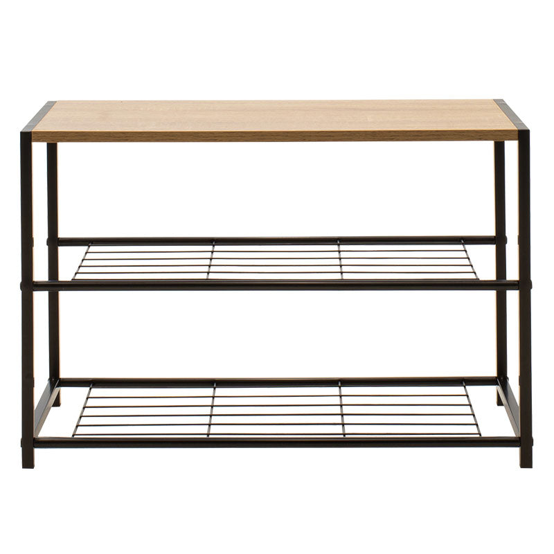 Παπουτσοθήκη Ramon pakoworld 6 ζευγών φυσικό-μαύρο 63x30x43εκ - Hippiehome.gr