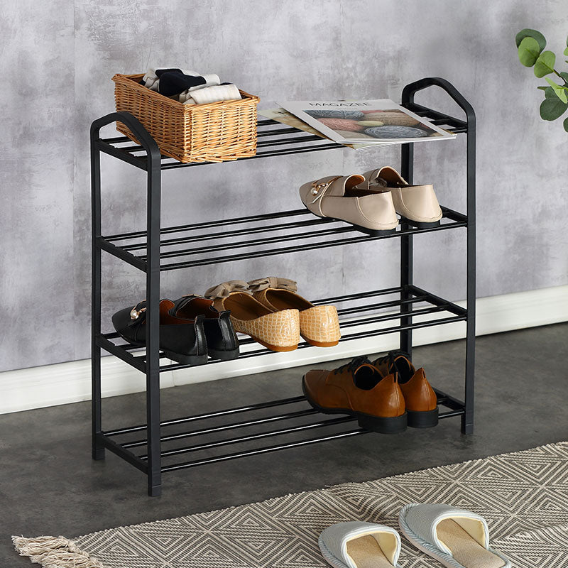 Παπουτσοθήκη Ramon pakoworld 12 ζευγών μέταλλο μαύρο 62x20x62εκ - Hippiehome.gr