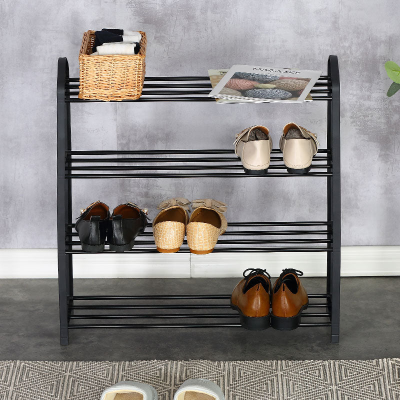 Παπουτσοθήκη Ramon pakoworld 12 ζευγών μέταλλο μαύρο 62x20x62εκ - Hippiehome.gr