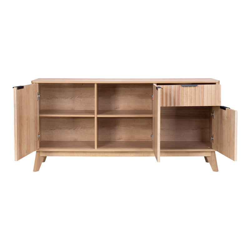 Μπουφές Hamea pakoworld mdf σε φυσική απόχρωση 150x39,5x73εκ - Hippiehome.gr