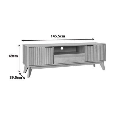 Έπιπλο τηλεόρασης Hamea pakoworld mdf σε φυσική απόχρωση 145x39,5x49εκ - Hippiehome.gr