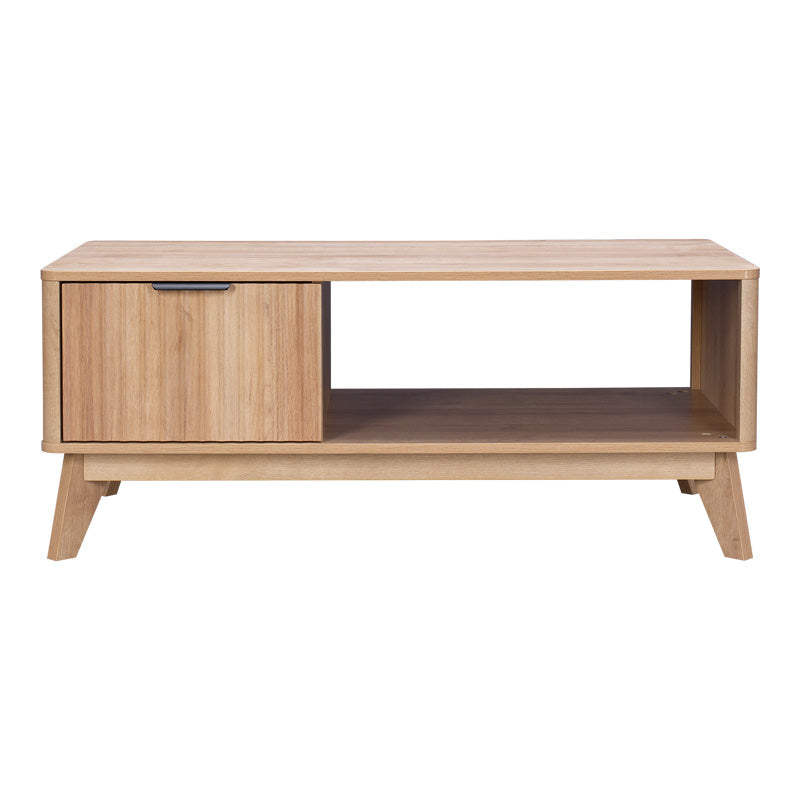 Τραπέζι σαλονιού Hamea pakoworld mdf σε φυσική απόχρωση 110x55,2x45εκ - Hippiehome.gr