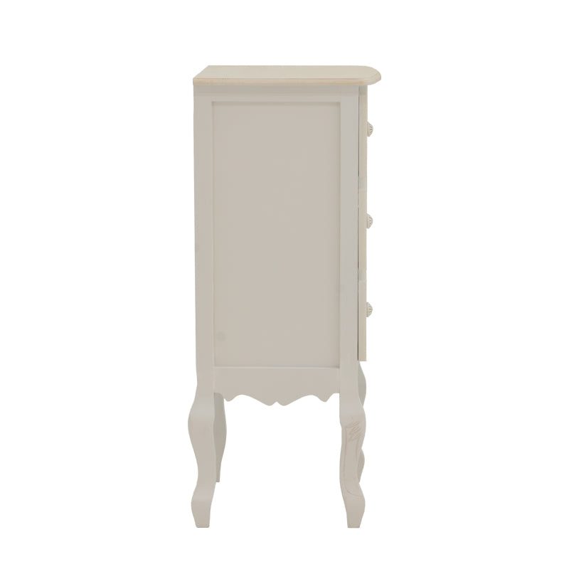 Pazlen Inart mdf chest of drawers in white antique shade 40x34.5x82cm