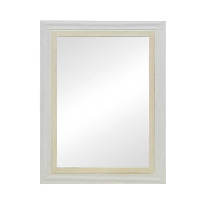 Joliene Inart mdf mirror in antique white-natural shade 60x80x2.1cm