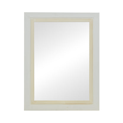 Joliene Inart mdf mirror in antique white-natural shade 60x80x2.1cm