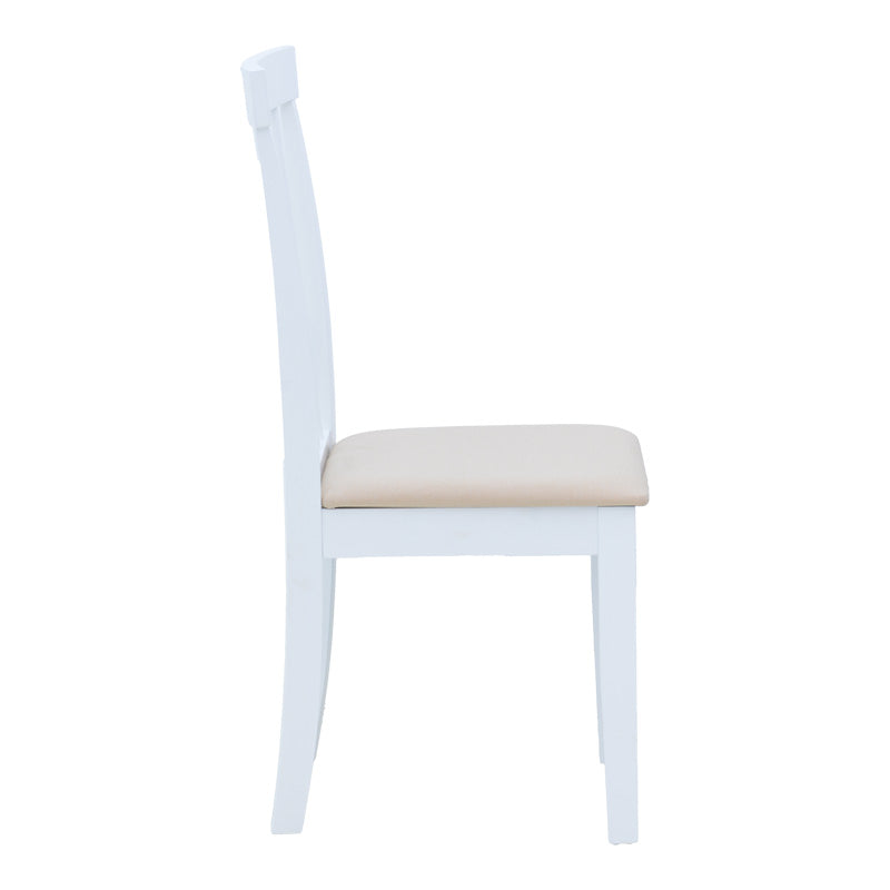 Καρέκλα Houston pakoworld rubberwood σε λευκή απόχρωση 40x49x94εκ - Hippiehome.gr