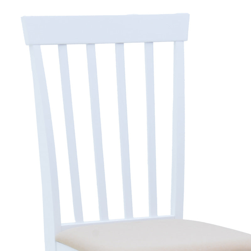 Καρέκλα Houston pakoworld rubberwood σε λευκή απόχρωση 40x49x94εκ - Hippiehome.gr