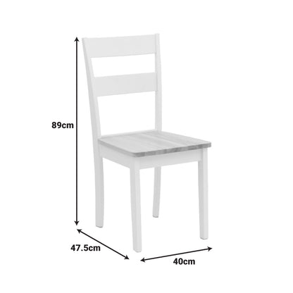 Καρέκλα York pakoworld σε λευκή-φυσική απόχρωση 39.5x47.5x89εκ - Hippiehome.gr
