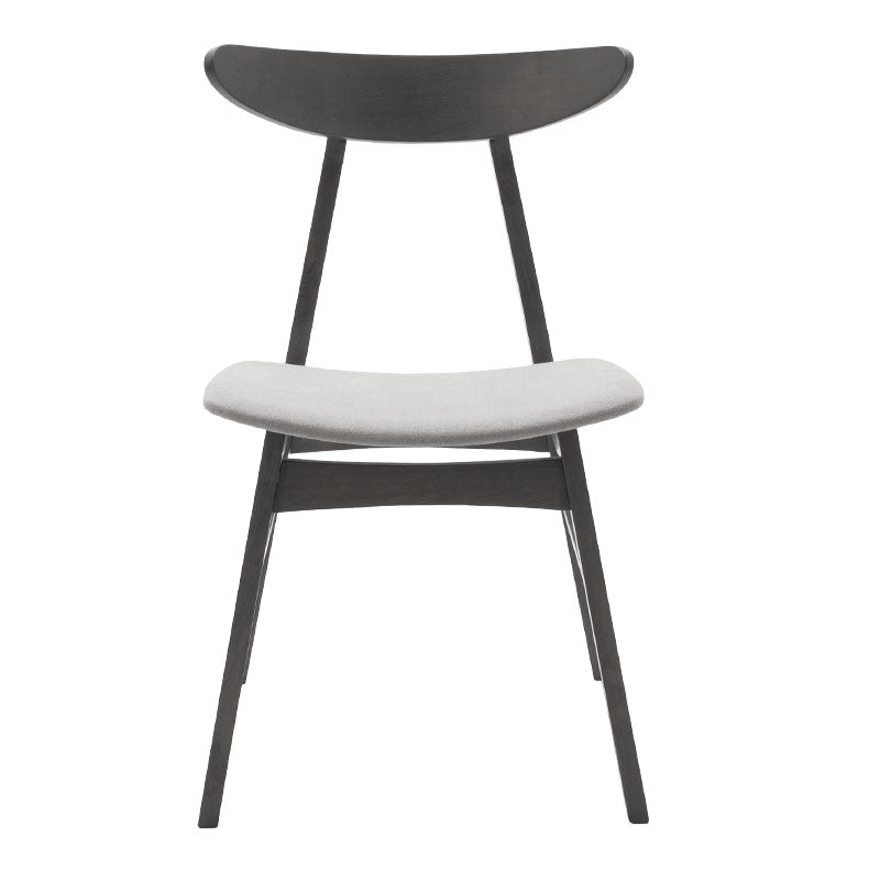 Καρέκλα Orlean pakoworld γκρι ύφασμα-rubberwood ανθρακί πόδι - Hippiehome.gr