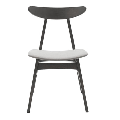Καρέκλα Orlean pakoworld γκρι ύφασμα-rubberwood ανθρακί πόδι - Hippiehome.gr