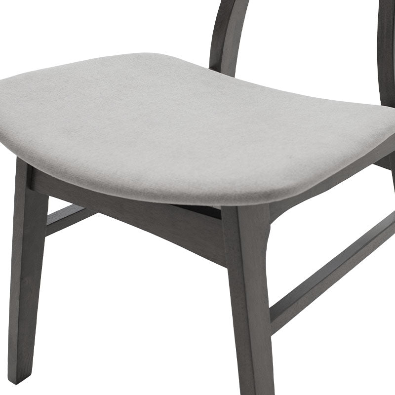 Καρέκλα Orlean pakoworld γκρι ύφασμα-rubberwood ανθρακί πόδι - Hippiehome.gr