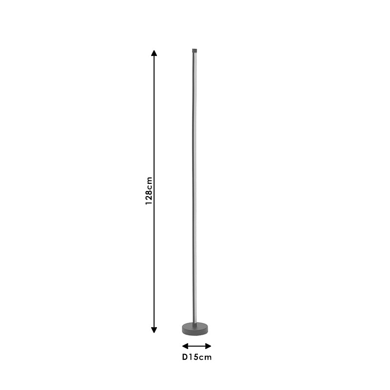 Φωτιστικό δαπέδου PWL-1053 pakoworld RGB LED 20W μαύρο 15x15x128εκ - Hippie Home 