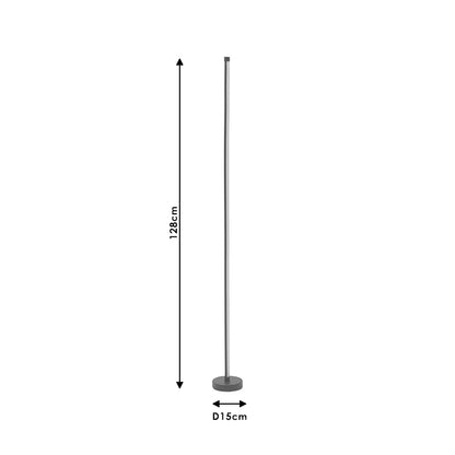 Φωτιστικό δαπέδου PWL-1053 pakoworld RGB LED 20W μαύρο 15x15x128εκ - Hippie Home 