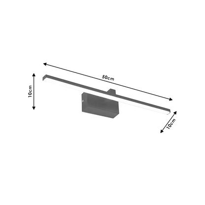 Φωτιστικό τοίχου-απλίκα PWL-1054 pakoworld LED 6W μαύρο 50x10x10εκ - Hippie Home 