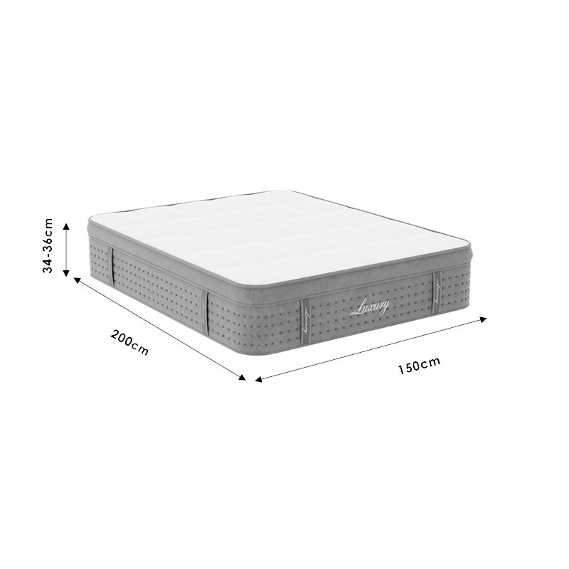Στρώμα Luxury pakoworld pocket spring+gel memory foam+latex 34-36cm 150x200εκ - Hippiehome.gr