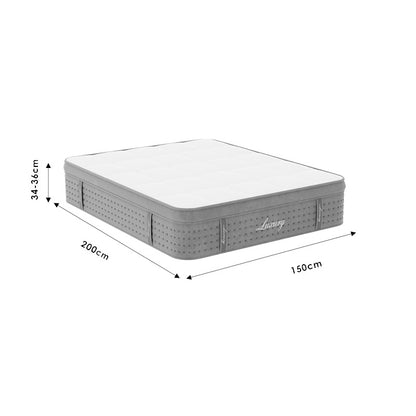 Στρώμα Luxury pakoworld pocket spring+gel memory foam+latex 34-36cm 150x200εκ - Hippiehome.gr
