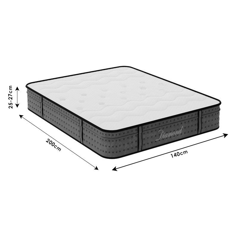 Στρώμα Diamond pakoworld pocket spring+ gel memory foam 25-27cm 140x200εκ - Hippiehome.gr