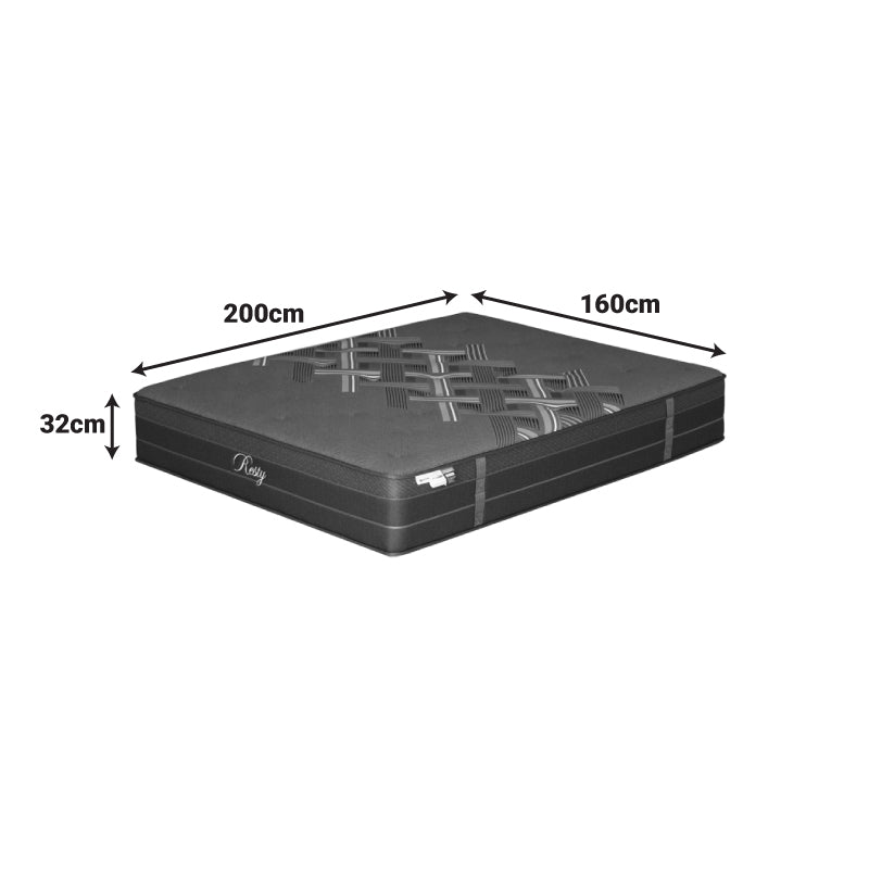 Στρώμα Resty pakoworld pocket spring μονής όψης με ενσωματωμένο ανώστρωμα 32cm 160x200εκ - Hippiehome.gr