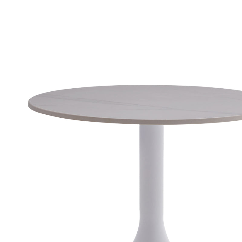 Side table Fabron Inart white sintered stone Φ50x52cm