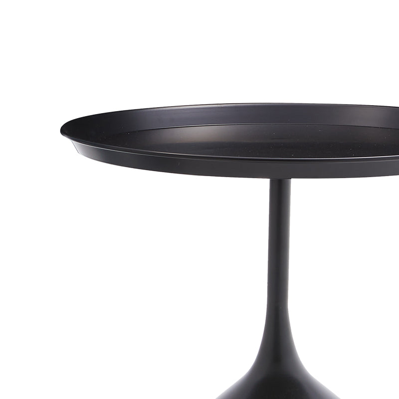 Agrile Inart side table black metal Φ50x60cm