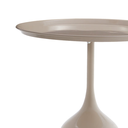 Agrile Inart side table cream metal Φ50x60cm