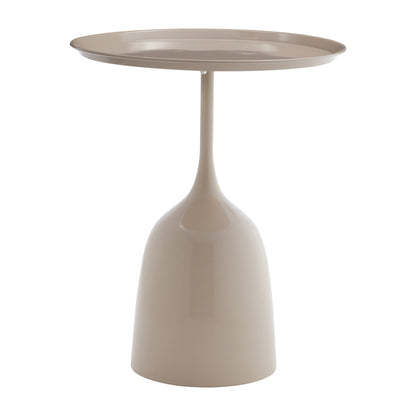 Agrile Inart side table cream metal Φ50x60cm