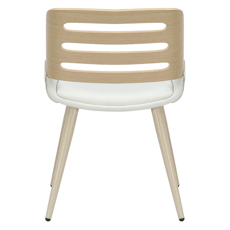 Καρέκλα Brody pakoworld pu λευκό- πόδι φυσικό - Hippiehome.gr