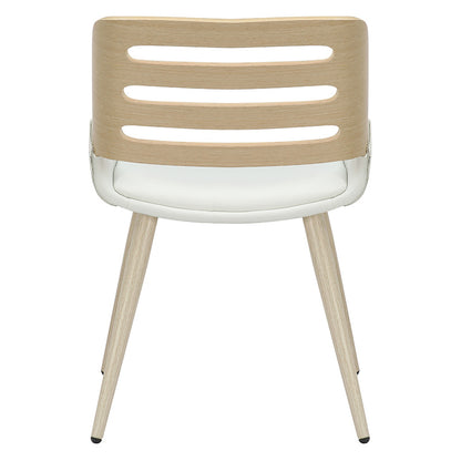 Καρέκλα Brody pakoworld pu λευκό- πόδι φυσικό - Hippiehome.gr