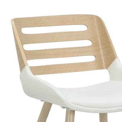 Καρέκλα Brody pakoworld pu λευκό- πόδι φυσικό - Hippiehome.gr