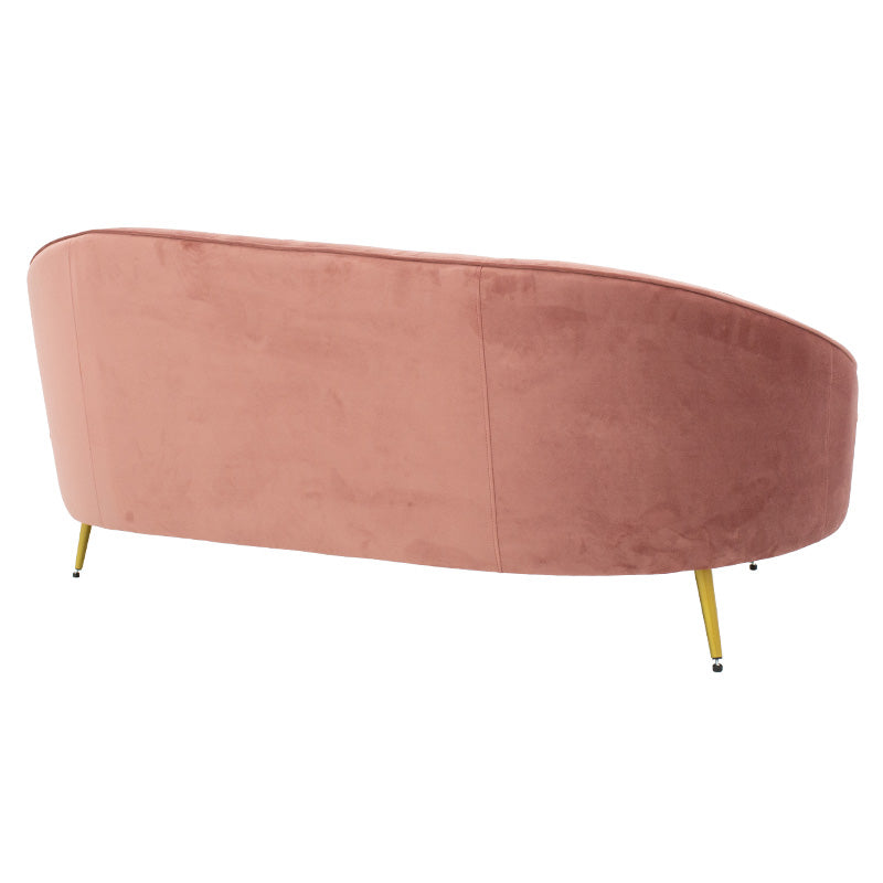 Καναπές 3θέσιος Amora pakoworld βελούδο σάπιο μήλο-χρυσό 180x81x77εκ - Hippiehome.gr