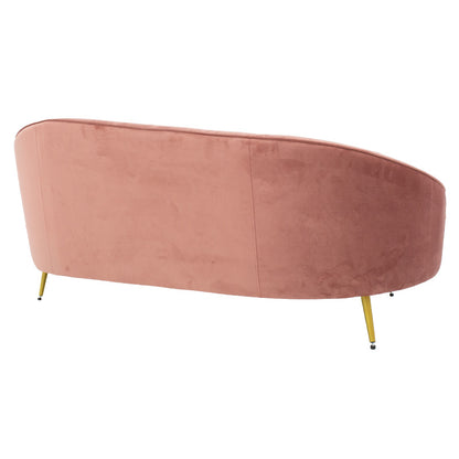 Καναπές 3θέσιος Amora pakoworld βελούδο σάπιο μήλο-χρυσό 180x81x77εκ - Hippiehome.gr