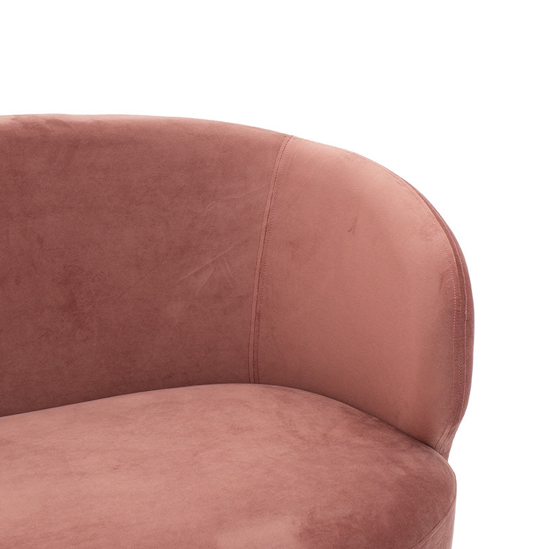 Καναπές 2θέσιος Rony pakoworld βελούδο σάπιο μήλο-χρυσό 132x82x83εκ - Hippiehome.gr