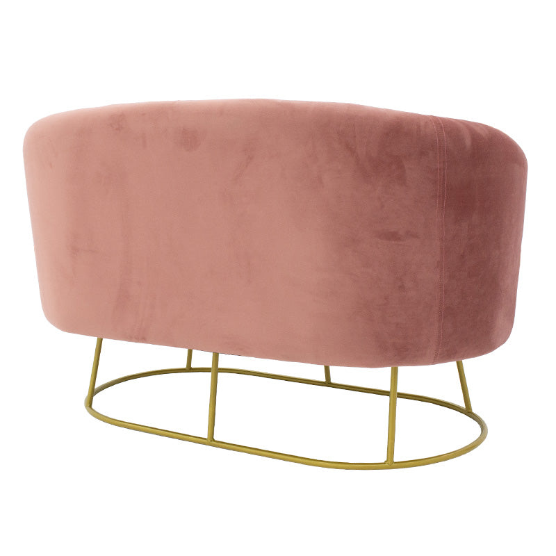 Καναπές 2θέσιος Rony pakoworld βελούδο σάπιο μήλο-χρυσό 132x82x83εκ - Hippiehome.gr