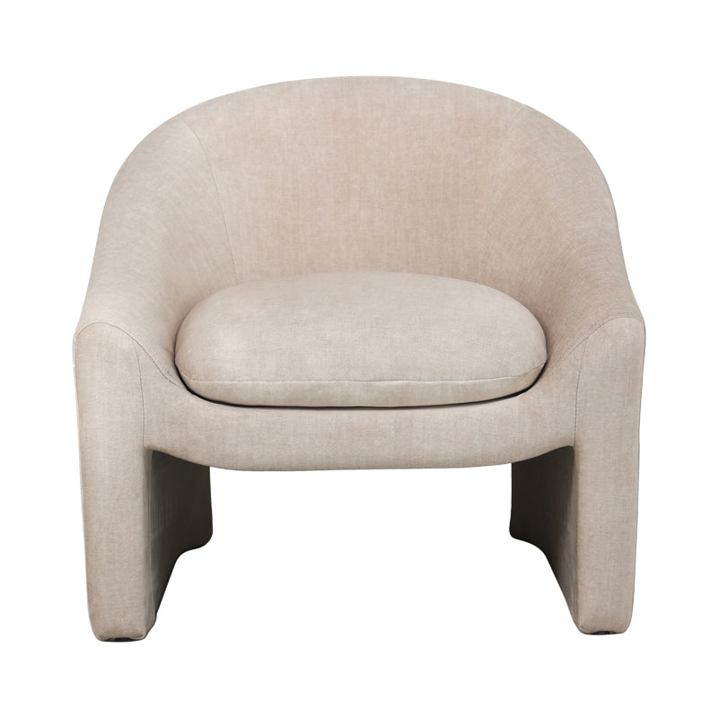 Πολυθρόνα Berza pakoworld κρεμ ύφασμα 76x76x71εκ - Hippiehome.gr