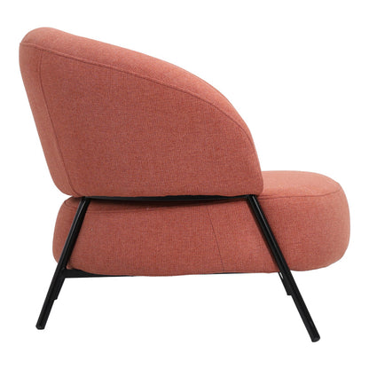 Πολυθρόνα Jennie pakoworld ύφασμα σε κεραμιδι απόχρωση με μαύρα μεταλλικά πόδια 84x84x71,5εκ - Hippiehome.gr