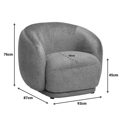 Πολυθρόνα Freya pakoworld ύφασμα σε λαδί απόχρωση 93x87x76εκ - Hippiehome.gr