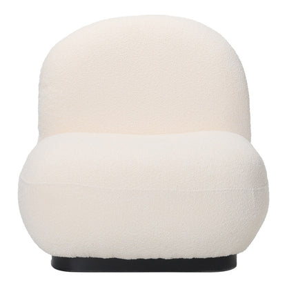 Πολυθρόνα Rosalie pakoworld μπουκλέ ύφασμα σε κρεμ απόχρωση με μαύρη βάση 85x82x77εκ - Hippiehome.gr