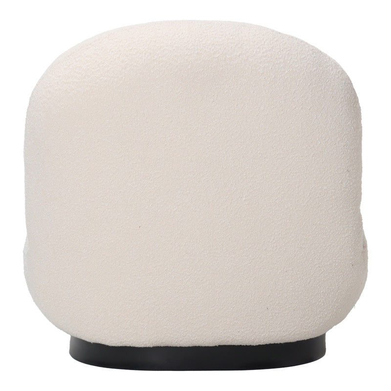 Πολυθρόνα Rosalie pakoworld μπουκλέ ύφασμα σε κρεμ απόχρωση με μαύρη βάση 85x82x77εκ - Hippiehome.gr