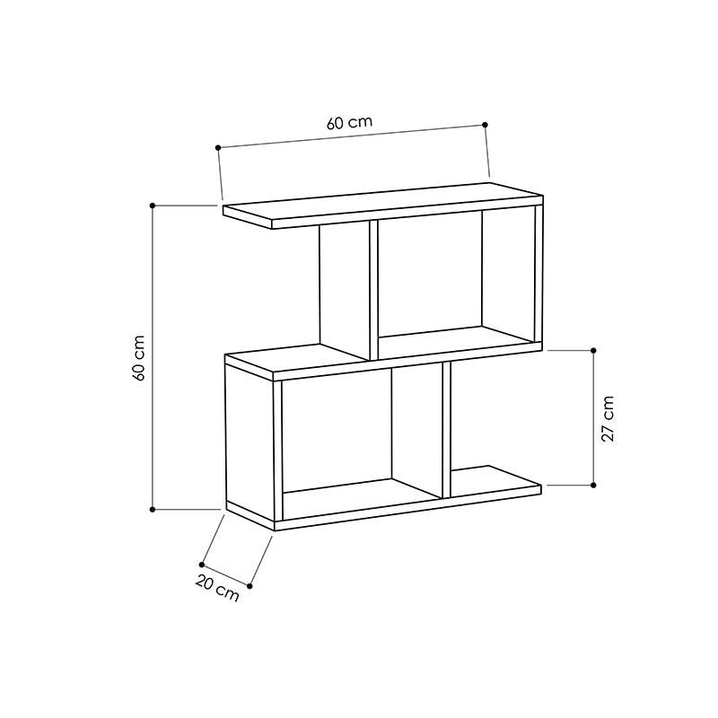 Βοηθητικό τραπέζι Homemania pakoworld χρώμα ανθρακί 60x20x60εκ