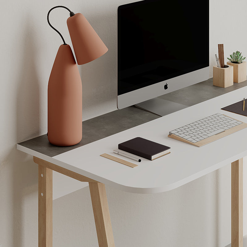 Γραφείο εργασίας Malia pakoworld λευκό-φυσικό-ανθρακί antique 120x60.5x75εκ - Hippiehome.gr