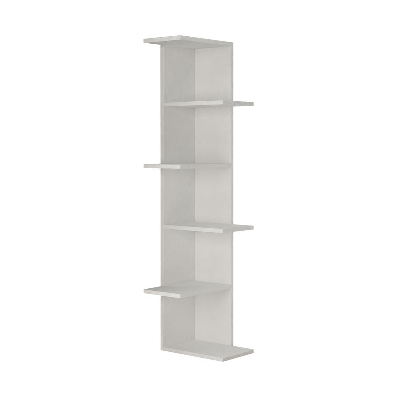 Βιβλιoθήκη γωνιακή Saso pakoworld μελαμίνης λευκό 37x37x141εκ - Hippiehome.gr