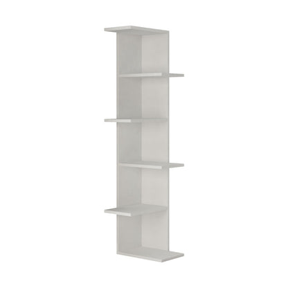 Βιβλιoθήκη γωνιακή Saso pakoworld μελαμίνης λευκό 37x37x141εκ - Hippiehome.gr