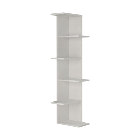 Βιβλιoθήκη γωνιακή Saso pakoworld μελαμίνης λευκό 37x37x141εκ - Hippiehome.gr