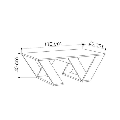 Τραπέζι σαλονιού Pipra pakoworld σε χρώμα φυσικό 110x60x40 - Hippiehome.gr