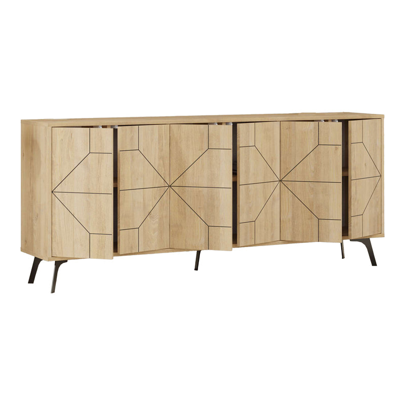Μπουφές Dune pakoworld σε φυσική απόχρωση 181x35x77.4εκ - Hippiehome.gr