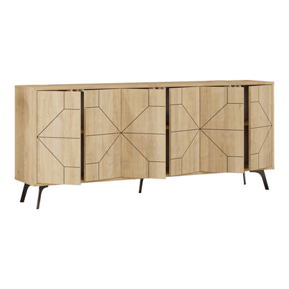 Μπουφές Dune pakoworld σε φυσική απόχρωση 181x35x77.4εκ - Hippiehome.gr