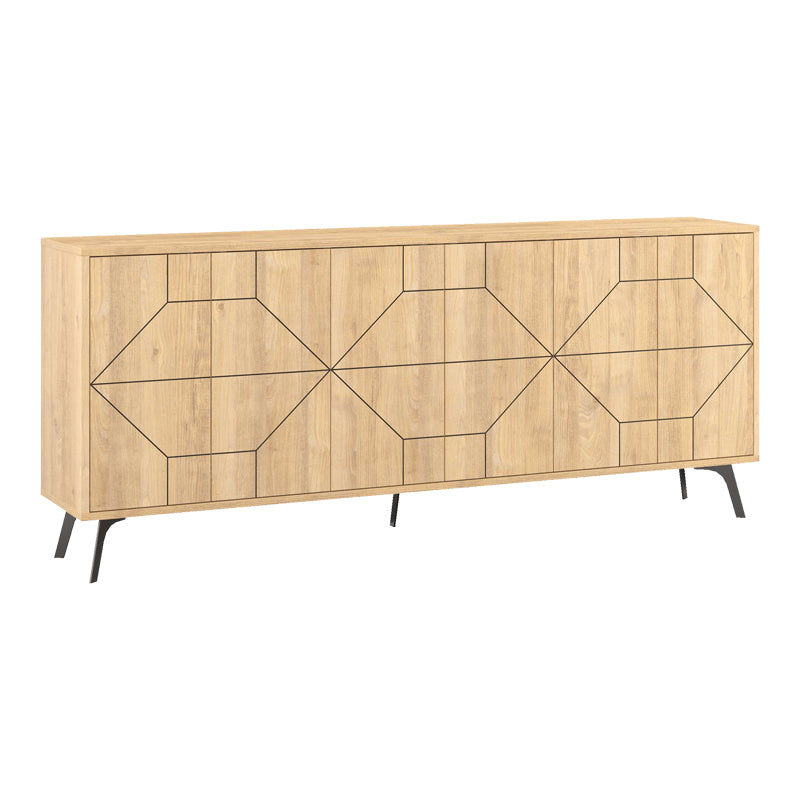Μπουφές Dune pakoworld σε φυσική απόχρωση 181x35x77.4εκ - Hippiehome.gr