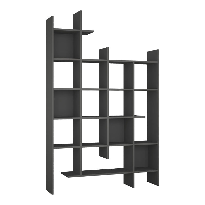 Βιβλιοθήκη Manco pakoworld σε ανθρακί απόχρωση 122x25.5x188εκ - Hippiehome.gr