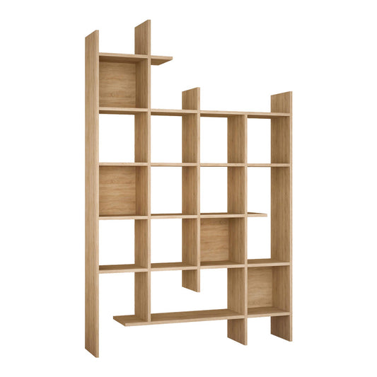 Βιβλιοθήκη Manco pakoworld σε oak απόχρωση 122x25.5x188εκ - Hippiehome.gr