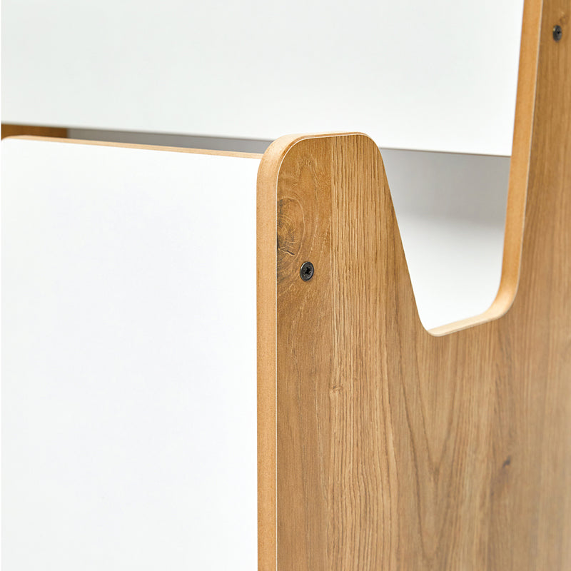 Ραφιέρα Crane pakoworld φυσικό-λευκό mdf 57x34x55εκ - Hippiehome.gr